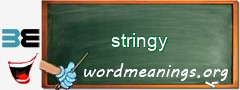 WordMeaning blackboard for stringy